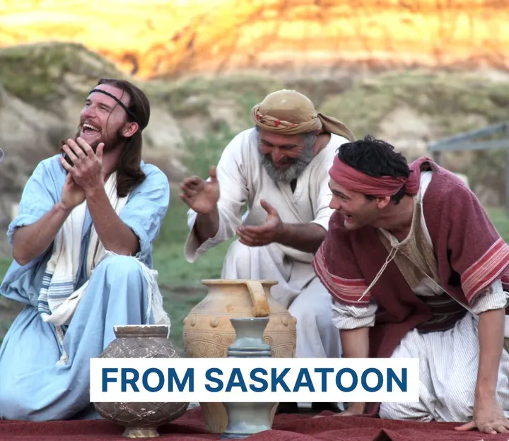 jesus and disciples happy